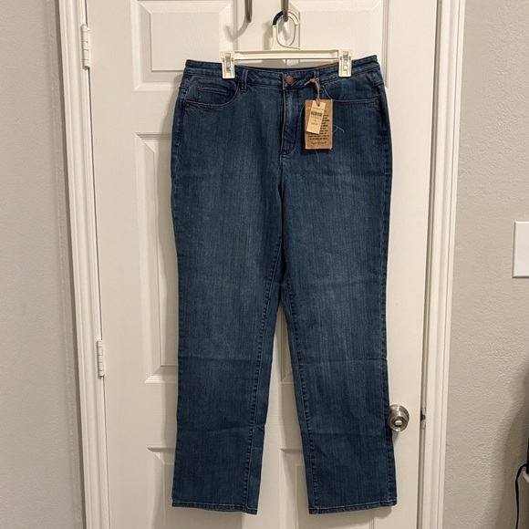 Coldwater Creek Dark Blue Straight Leg Jeans - Picture 1 of 4